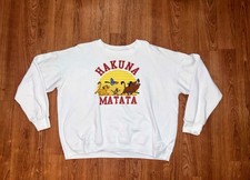 Vintage y2k HAKUNA MATATA the Lion King songs crewneck sweatshirt size XL