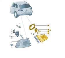 Original Schlussleuchte Rückleuchte Rücklicht rechts VW Touareg 7P6945094B
