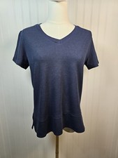Southcott Navy Blue Magnolia Top Women's Size M Bamboo Cotton Made in USA