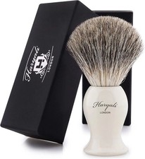 Haryali London Badger Shaving Brush Men s Wet Shaving Brush with Metal Handle