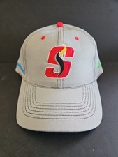 STOCKTON HEAT BEAUTIFUL ADJUSTABLE HAT CAP  CES 104.1 THE HAWK CHEMSTATION GRAY 