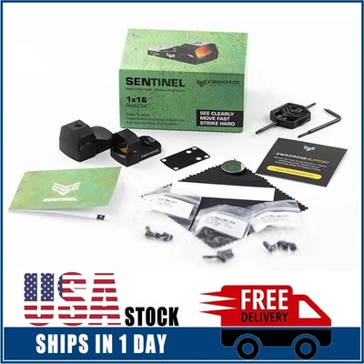 Swampfox Sentinel 1x16mm 3MOA RMSc Micro Reflex Green/Red DOT Sight SNL00116