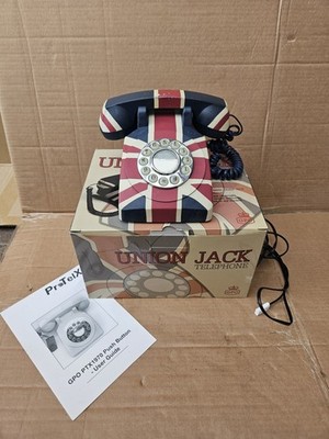 GPO Vintage Retro Style Union Jack Flagge britisches Art-Deco Wählscheibentelefon Telefon
