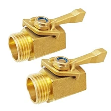 Heavy Duty Brass Garden Hose Shut Off Valve, 3/4 Inch(Pack of 2) 