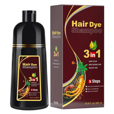 MEIDU Dark Brown Hair Dye Shampoo 3 in 1 for Gray Hair, Semi-Permanent
