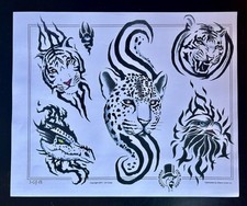 Tattoo Flash - Jim Skaja - Cherry Creek - 10 Vintage Color Sheets - Set 3