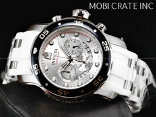 NEW Invicta Men's 48mm PRO DIVER SCUBA Quartz Chronograph Silver Tone SS Watch