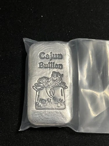 2.5oz Silver Bar Cajun Bullion Louisiana Crawfish Youtuber Hand Poured .999FS