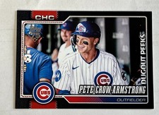 2026 Topps Celebration Pete Crow-Armstrong  Dugout Peeks 01/10 Black SP Cubs 196