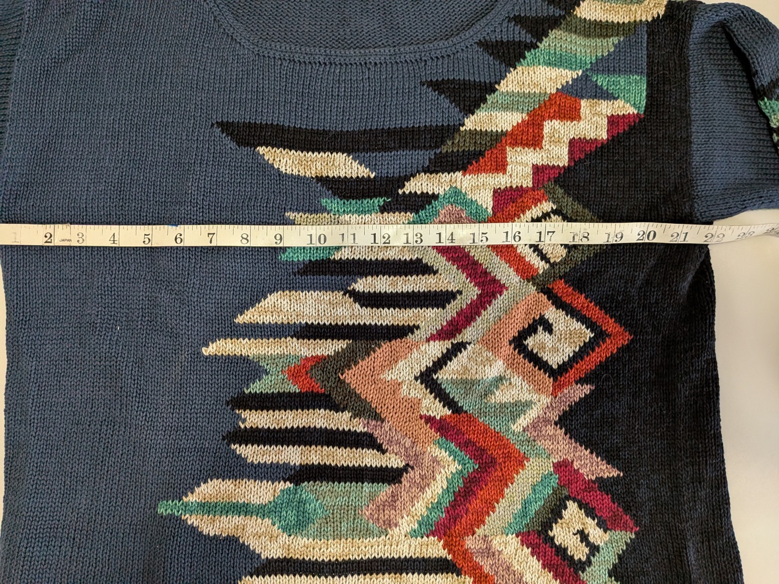 Dramatic, geometric Peruvian Connection Pima Pull… - image 3