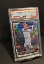 2022 Bowman Chrome Matt McLain BCP-245 MEGA Box Refractor PSA 10 Reds