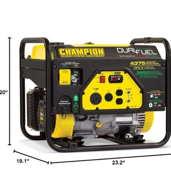 #ad Champion Dual Fuel Portable Generator 4375 3500W Dual Fuel Gas or Propaine $315.00