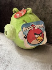 Angry Birds Green Pig Bad Piggie 5" Plush Stuffed Animal Doll NO SOUND  NEW 