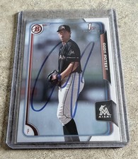Cody Poteet Signed 2015 Bowman Draft Chrome Card Miami Marlins Autograph