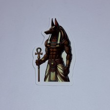 Anubis Golden Cross Sticker Decal Mythical Egypt Art Vinyl Journal Decor Tc9