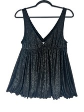 Victoria  s Secret Lingerie Womans Medium Y2K Black Vintage Babydoll Nightgown