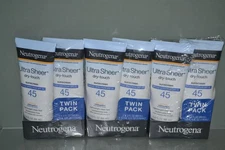 (3) Neutrogena Ultra Sheer Dry-Touch Sunscreen Lotion, SPF 45, 3 fl oz Exp.2/27