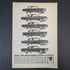 1961 Ford Motor Company Autolite Spark Plugs Vintage Print Ad Lincoln Mercury