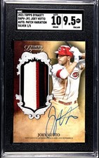 2021 Topps Dynasty Joey Votto Vertical Patch DAPV-JV1 Autograph 1/5 SGC 10 / 9.5