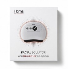 iHome Facial Sculptor Red Light Therapy LED Face Massager Anti Aging Device