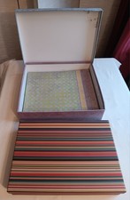 Paperchase Stripe Storage Shirt Kraft Box & Poly Pocket Clear Display Book & Box