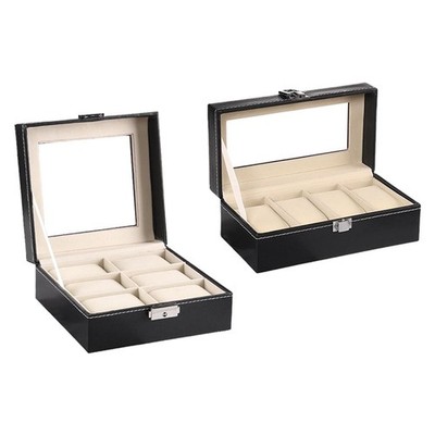 Uhrenbox Uhren-Organizer mit Lock Catch Watch Collection Case Glasplatte