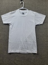 Vintage 80s Screen Stars Blank Single Stitch T Shirt White 14-16 Made In USA