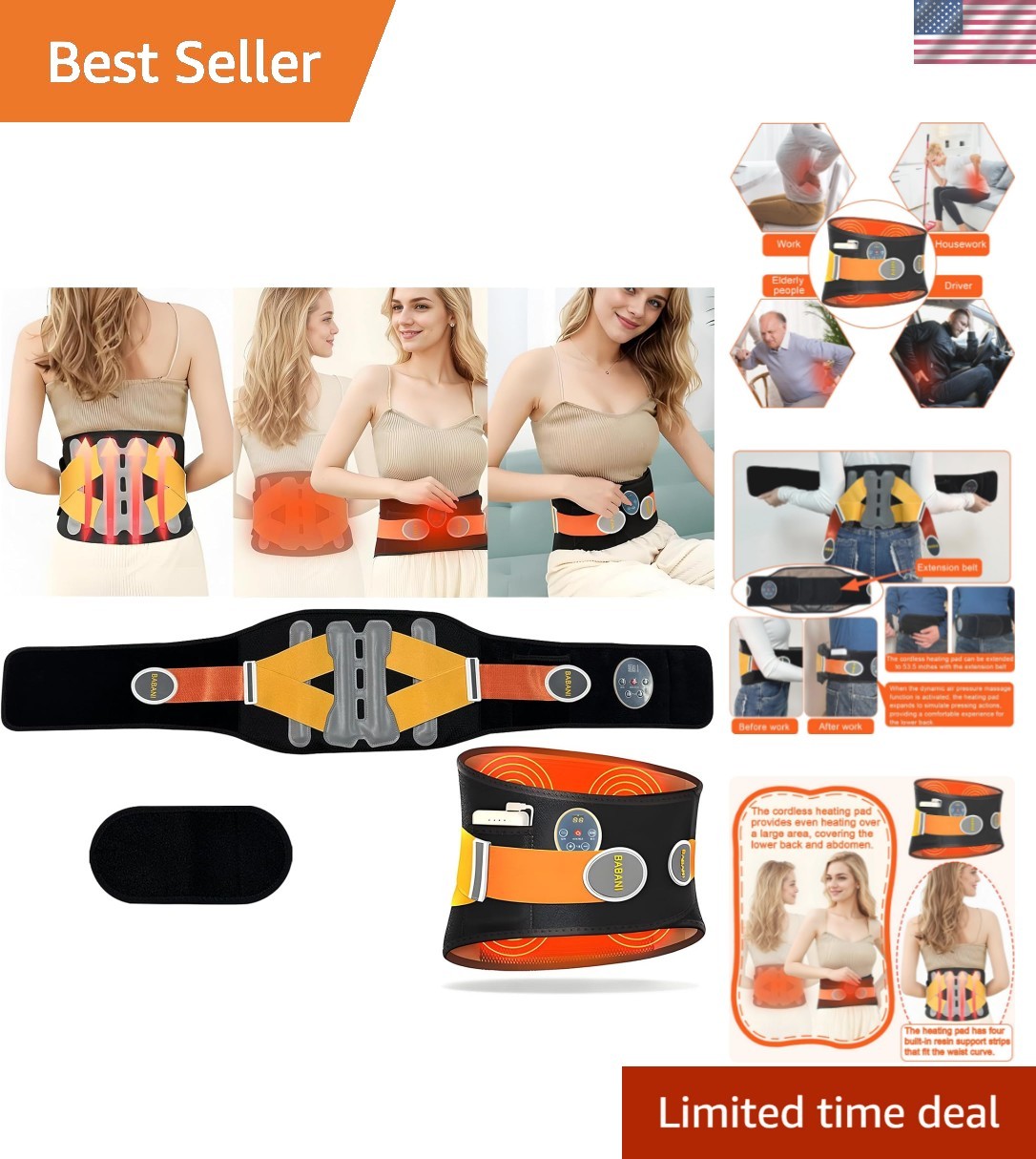 With Dynamic Air Pressure - Portable Relief For Lower Back