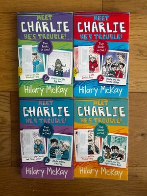 Meet Charlie He's Trouble by Hilary McKay 4 x Two Books in One (8 stories)
