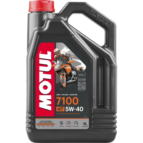 1x Huile moteur moto 7100 4T 5W-40 4 litres JASO MA2 Motul 109398 - Photo 1/1