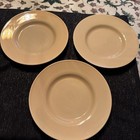 Pier 1 Tuscan Gold Dinner plates Set of 3 Stoneware wide-Rimmed — photo 1