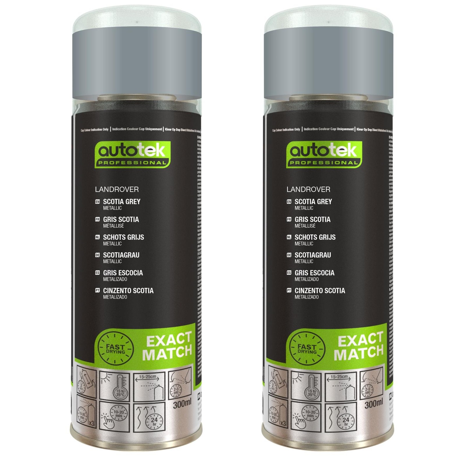 Autotek Land Rover LAZ 943 Scotia Grey Aerosol Spray Paint 300mL Exact Match - Image 4