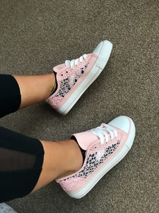 sequin canvas shoes