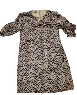 Kleid 40 APART Fashion Damen Printed Leo Satin Dress 28567 Lässig Glänzend