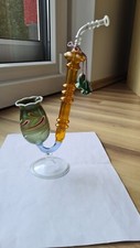 1x Lauscha Glas Schnapspfeife Cognac Likörpfeife mundgeblasen reine Handarbeit