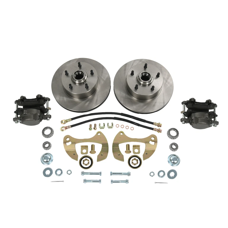 Kit de frenos de lujo, perforado/ranurado para auto Chevy de tamaño completo 557-57/59-64 Foto 2 de 4