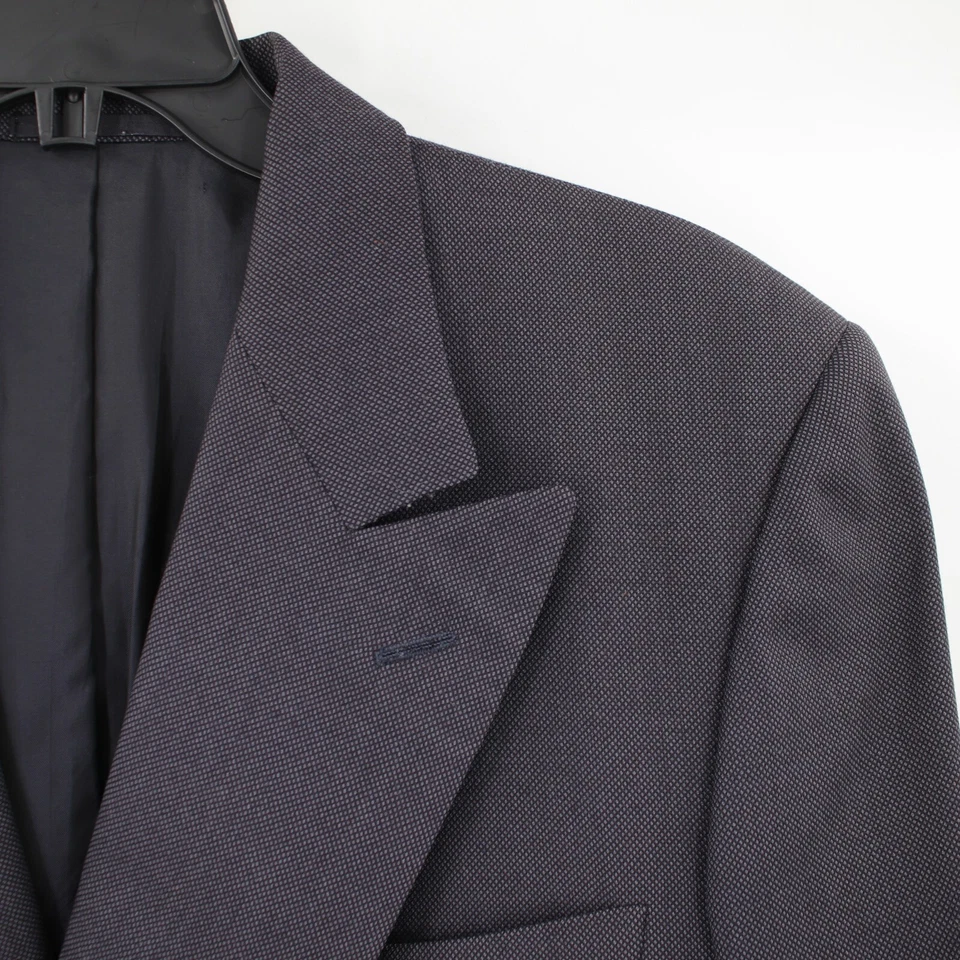 Casaco esportivo Luciano Barbera masculino 40/42 sob medida lã peito duplo pico lapela - Imagem 2 de 4