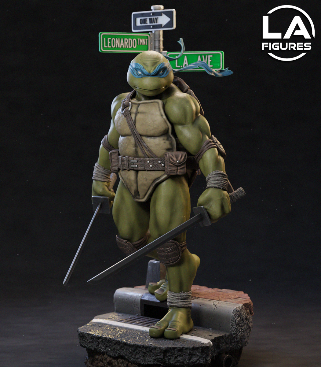 tmnt ninja turtle leonardo statue resin 1/10 unpainted | eBay