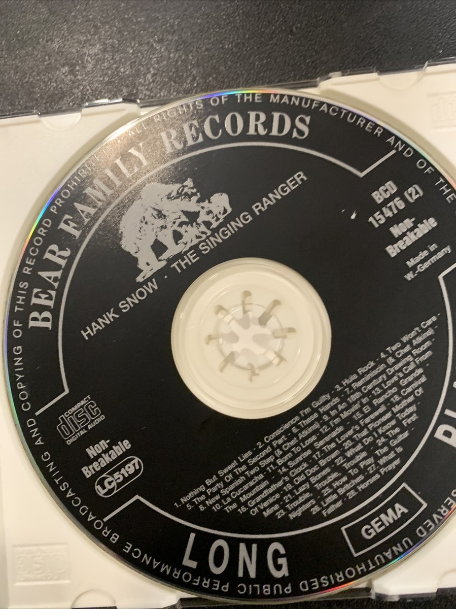Hank Snow - The Singing Ranger 1 CD 1990 Bear Family Records Hank Snow - The Singing Ranger 1 CD 1990 Bear Family Records