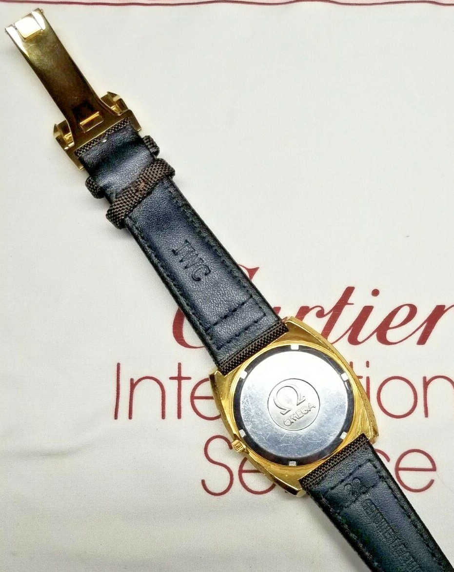 【値下げ42000→37000円】OMEGA automatic Geneve メンズ【USED】＋ベルト付き Very Rare Vintage (70's) Men's Omega MegaQuartz 32khz Fully