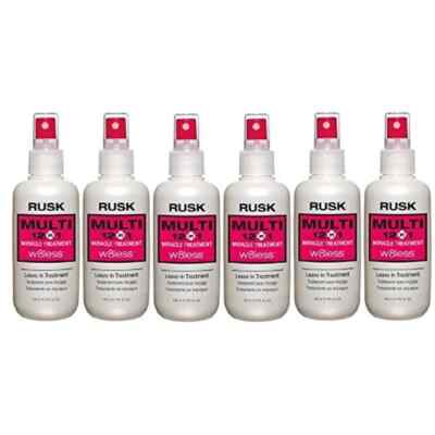 6 PACK SET RUSK W8LESS MULTI 12 IN 1 MIRACLE LEAVE-IN HAIR REPAIR TREATMENT 6 OZ