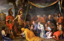 Oil painting Charles De La Fosse Family of Darius at the Feet of Alexander 36x48