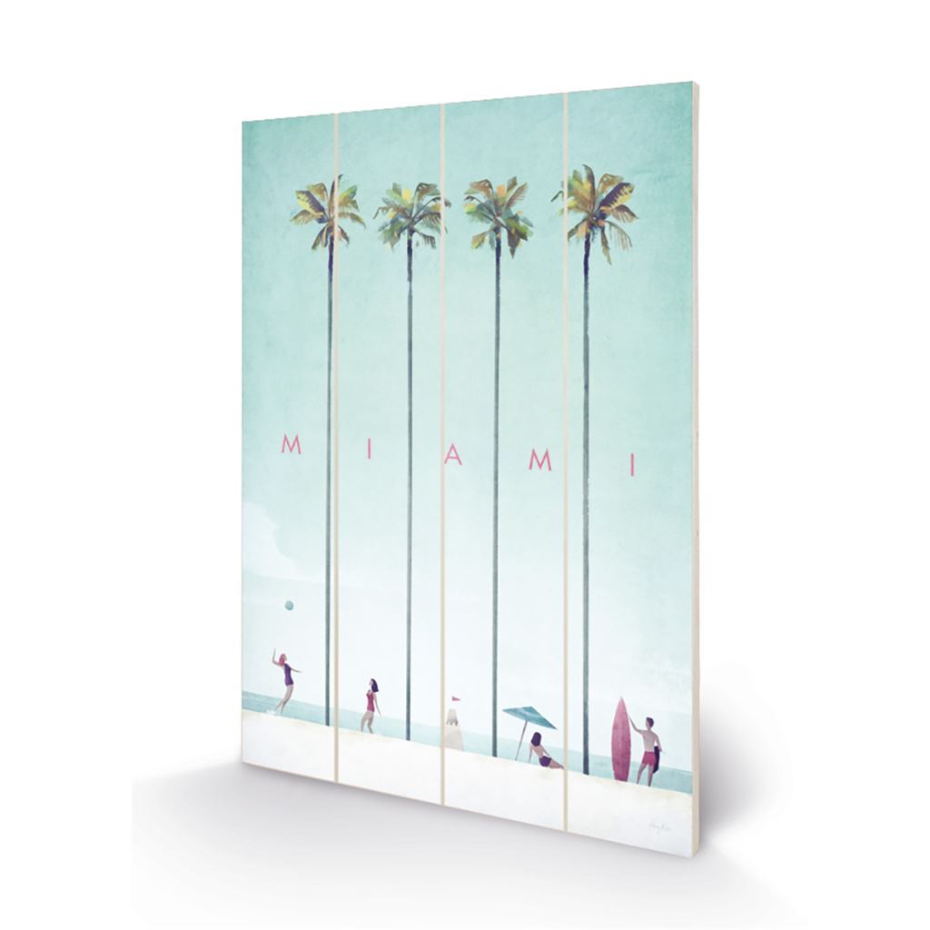 Henry Rivers (Miami) Official 40 x 59cm Wooden Wall Art Print