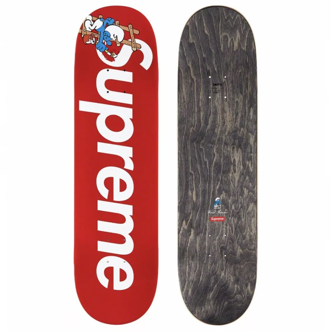 Supreme Smurfs Skateboard RED スケートボード