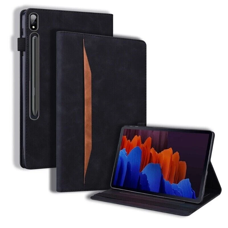 Funda con soporte de cuero a prueba de golpes para tablet Samsung Galaxy Tab S9 FE+ S10 FE Foto 3 de 4