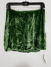 Reformation Cleo Velvet Miniskirt Sz 8 Palm Green