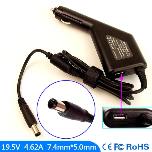Laptop Car Charger Adapter For Dell Latitude E5470 E7450 E7470 D830N