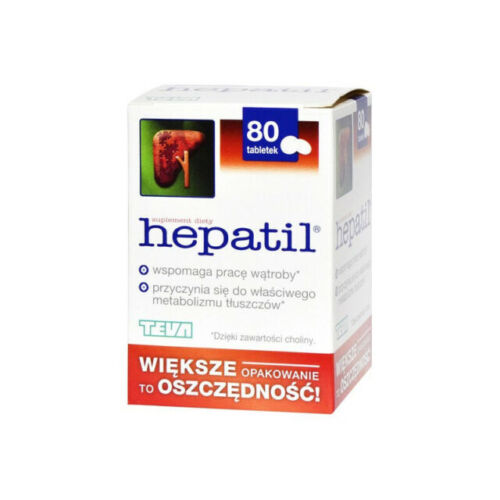Hepatil  80 Tabletten  - trägt zur ordnungsgemäßen Fettstoffwechsel bei - Afbeelding 1 van 1