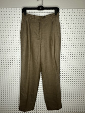 Vintage Rafaella Brown Dress Pants Women  s size 8 Trouser Wool Dark Academia Boh