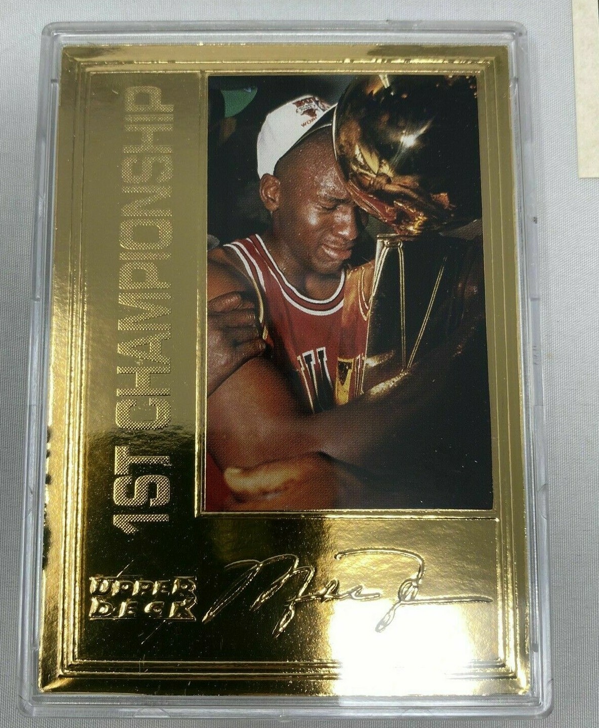 MICHAEL JORDAN 1st CHAMPIONSHIP 1991~22 kt GOLD by UPPER DECK | eBay